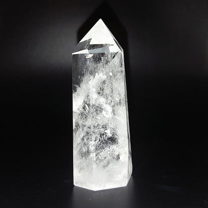 Punta Generador de Cuarzo Blanco Natural 101 - 120 g 7 a 7.8 cm altura