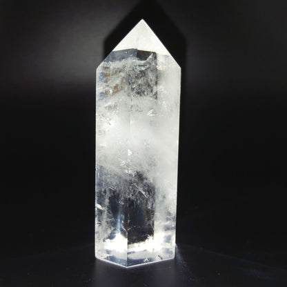 Punta Generador de Cuarzo Blanco Natural 101 - 120 g 7 a 7.8 cm altura
