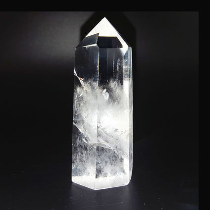 Punta Generador de Cuarzo Blanco Natural 101 - 120 g 7 a 7.8 cm altura
