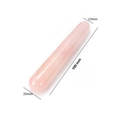 Vara de Cuarzo Rosa tallada para masaje 10 cm - Caleidoscopio