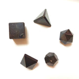 Sólidos Platónicos en Granate. 2- 2.5 cm Geometría Sagrada - Caleidoscopio