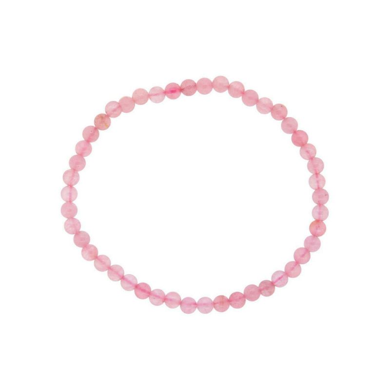 Pulsera Cuarzo Rosa Cuentas de 4 mm. Inspiración, compasión, amor - Caleidoscopio