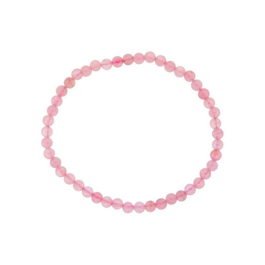 Pulsera Cuarzo Rosa Cuentas de 4 mm. Inspiración, compasión, amor - Caleidoscopio