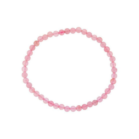 Pulsera Cuarzo Rosa Cuentas de 4 mm. Inspiración, compasión, amor - Caleidoscopio