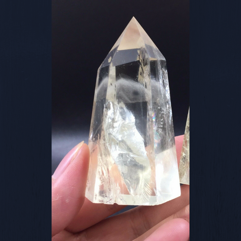 Punta Generador de Cuarzo Citrino Natural 80.3 gr 6.3 cm altura aprox. - Caleidoscopio