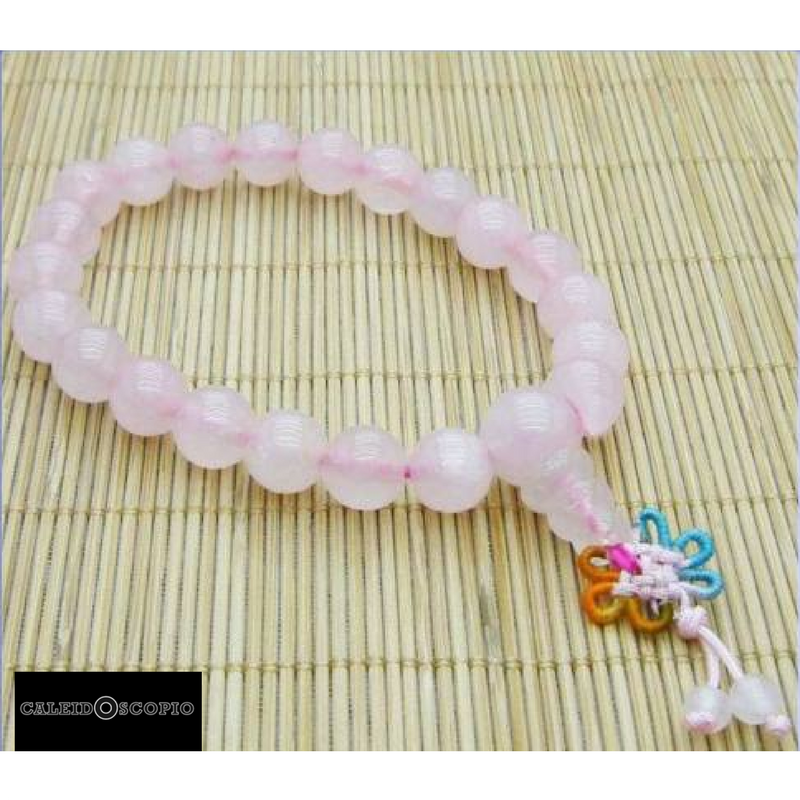 Japa / pulsera Cuarzo Rosa 8 mm. - Caleidoscopio