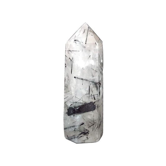 Cuarzo Turmalinado Punta 36 - 50 g x 5-6 cm de altura aproximada - Caleidoscopio