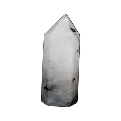 Cuarzo Turmalinado Punta 57 - 61 g y 6 cm de altura aproximada - Caleidoscopio
