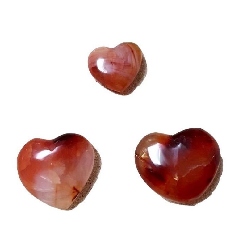 Corazón de Ágata Cornalina Valor Sanación Equilibrio - Caleidoscopio