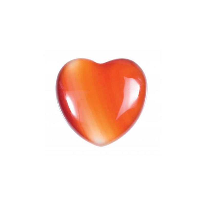 Corazón de Ágata Cornalina Valor Sanación Equilibrio - Caleidoscopio