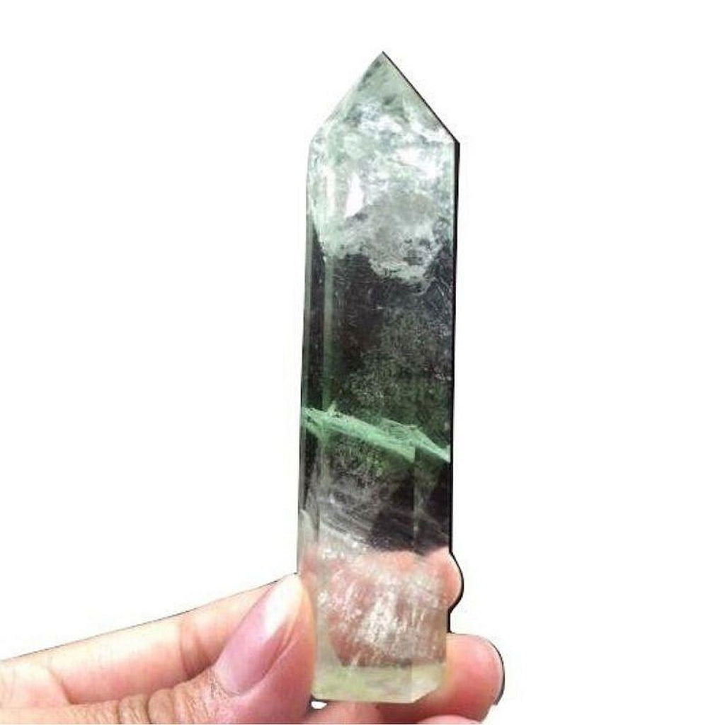 Fluorita Arcoíris Natural Vara en Punta 57 gr 8 cm Sanación Aprendizaje Organización