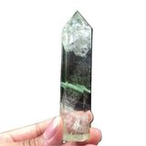 Fluorita Arcoíris Natural Vara en Punta 57 gr 8 cm Sanación Aprendizaje Organización