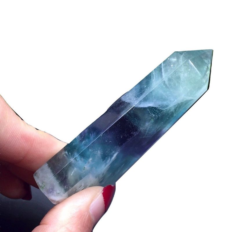 Fluorita Arcoíris Natural Vara 61-62 gr 7.5 cm Sanación Aprendizaje Organización - Caleidoscopio