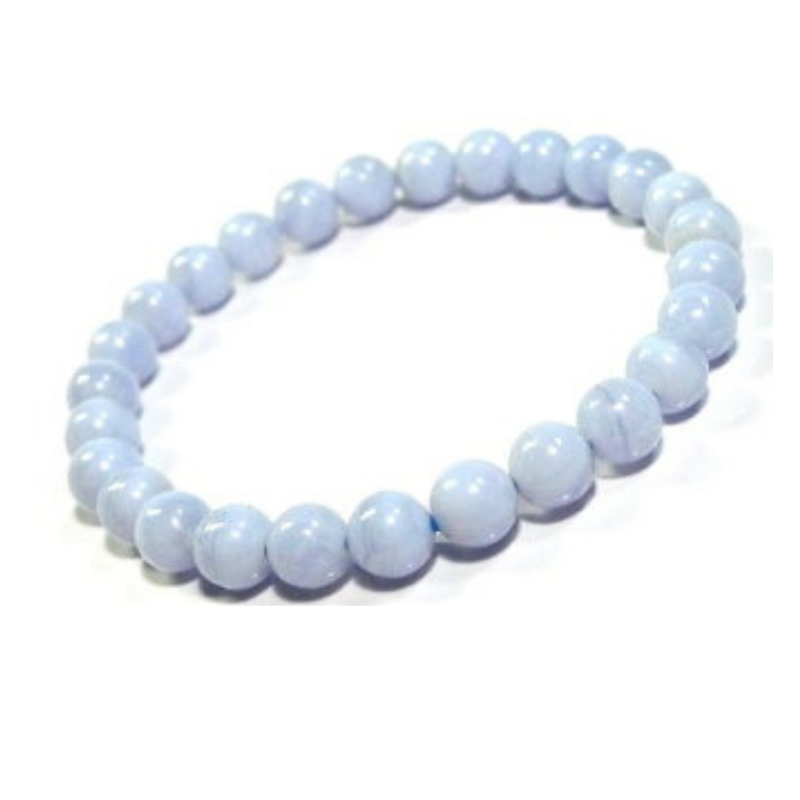 Pulsera de Ágata Cinta Azul 6 mm. Expresión. Comunicación - Caleidoscopio