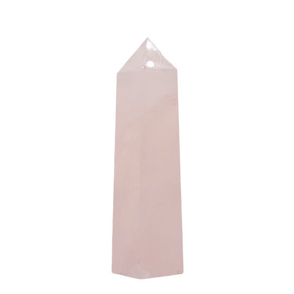 Punta Generador Cuarzo Rosa Natural 51 a 55 g 6.6 cm Altura