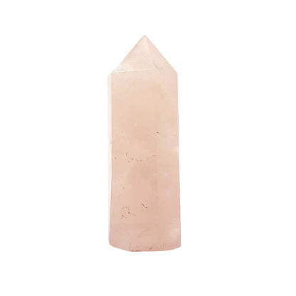 Punta Generador Obelisco Cuarzo Rosa Natural 32 - 41 gr 6 cm Altura