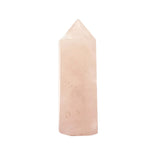 Punta Generador Obelisco Cuarzo Rosa Natural 32 - 41 gr 6 cm Altura