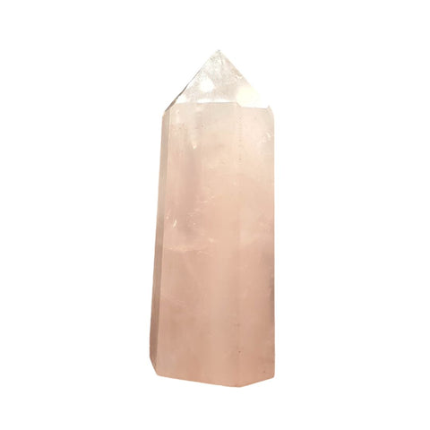 Punta Generador Obelisco de Cuarzo Rosa Natural 55 - 64 g 6.8 a 7 cm Altura