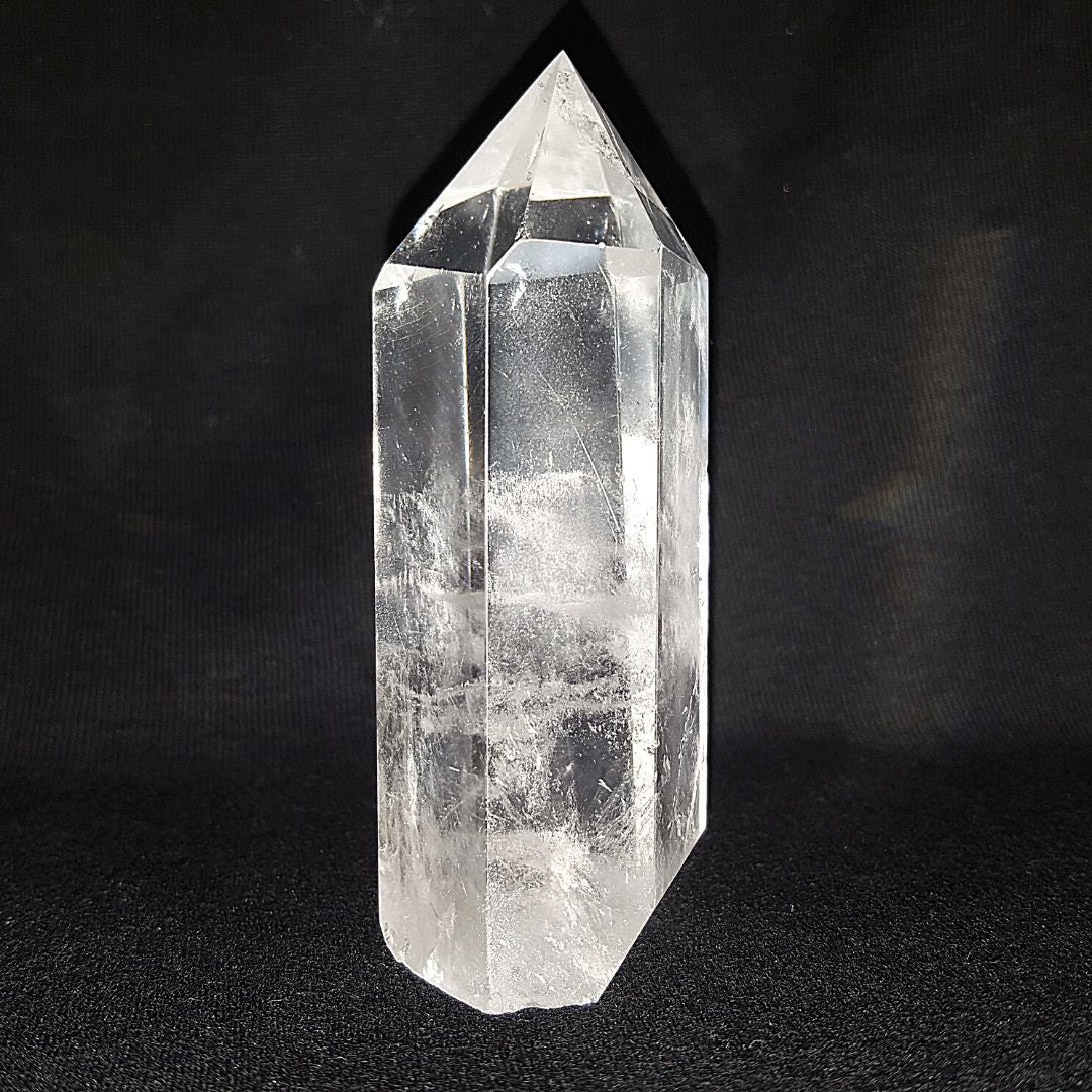 Cuarzo Blanco Cristal Punta Generador 163 - 173 g y 7.8 - 8 cm Altura