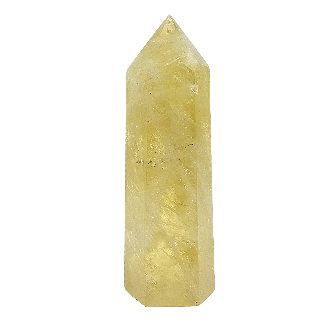 Punta Generador Cuarzo Citrino Natural 120 -129 g * 9 -10 cm de altura * 2.8 * 2.5 cm