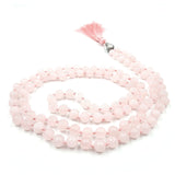 Japa Mala Cuarzo Rosa 8 mm.108 cuentas Meditación