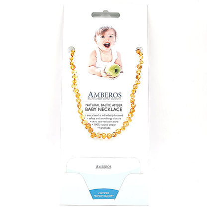Collar Bebé Ámbar con Certificado. Dentición 4 Colores