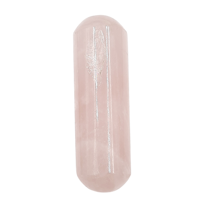 Vara de Cuarzo Rosa Punta para masaje 6 a 7 cm