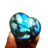 Corazón Labradorita Azul 65 g y 5 cm