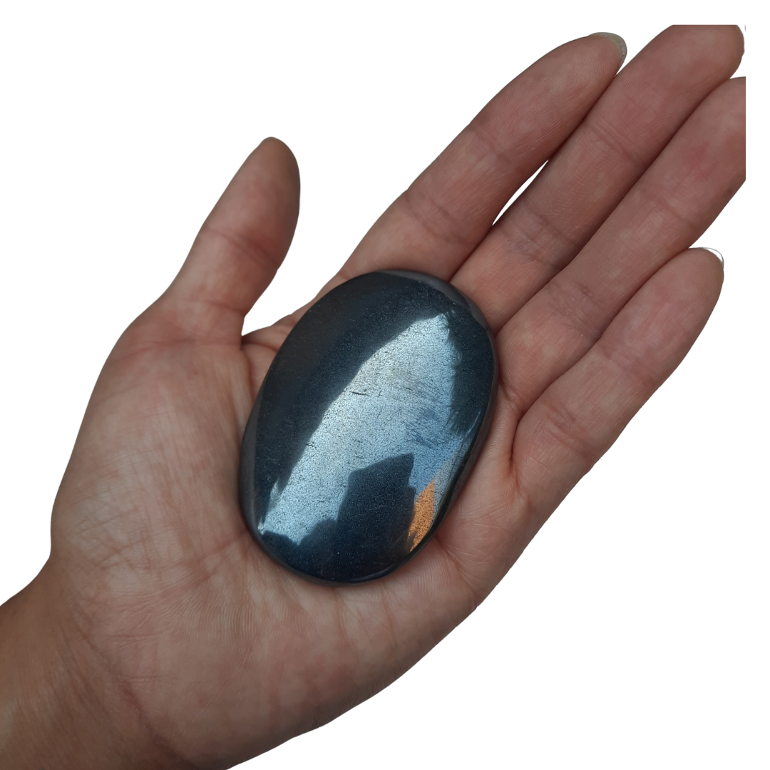 Hematita "Palm Stone"  6 cm x 4 cm aproximadamente