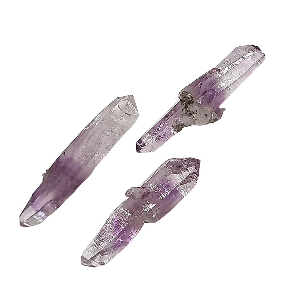 Doble Punta Natural Amatista en Bruto 10 g Espécimen Colección