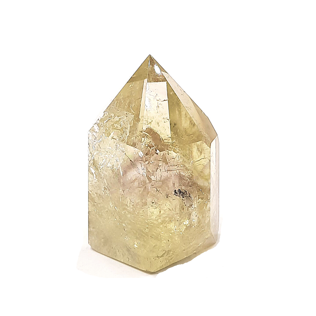 Punta Generador de Cuarzo Citrino Natural  75 g y 5 cm altura