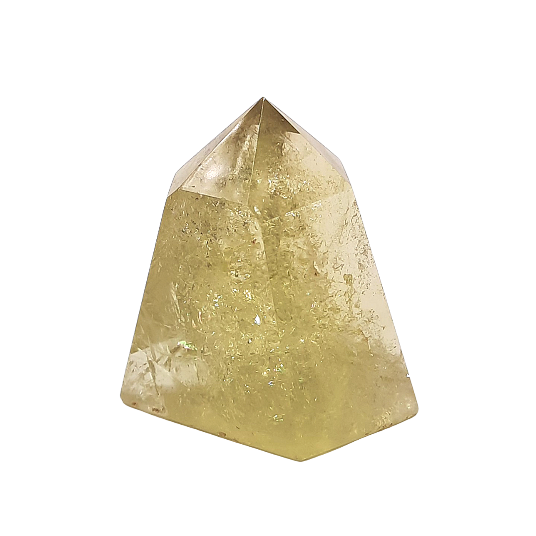 Punta Generador de Cuarzo Citrino Natural  75 g y 5 cm altura