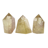 Punta Generador de Cuarzo Citrino Natural  75 g y 5 cm altura