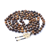 Japa Mala Ojo de Tigre de 8 mm. 108 cuentas.Meditación