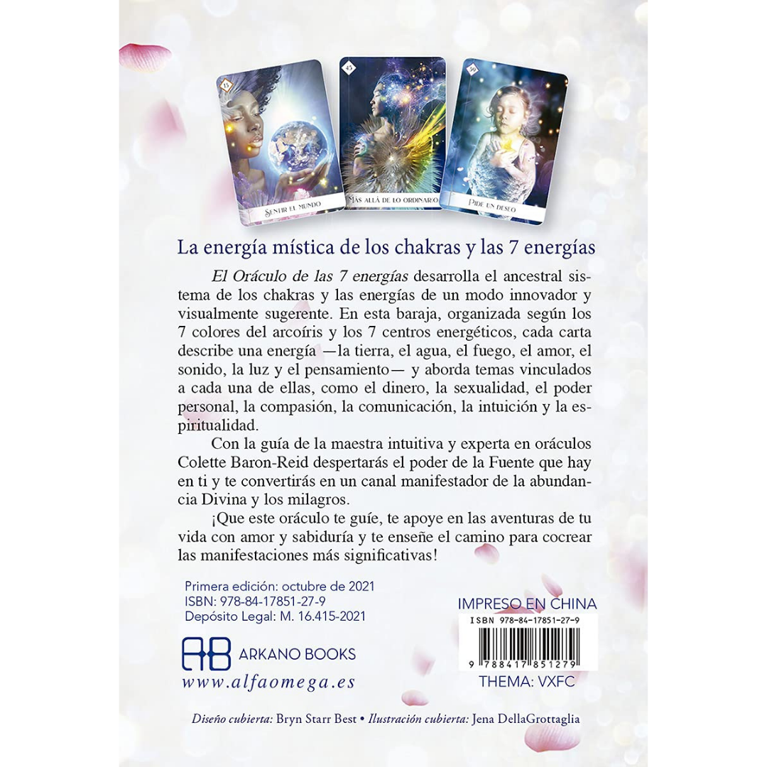 ORÁCULO DE LAS 7 ENERGIAS/ Libro y 49 Cartas en Español Collette Baron-Reid