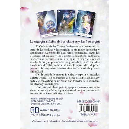 ORÁCULO DE LAS 7 ENERGIAS/ Libro y 49 Cartas en Español Collette Baron-Reid