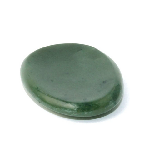 Jade Verde "Worry Stone" de 3.5 cm  x  2.8 cm aproximadamente - Caleidoscopio