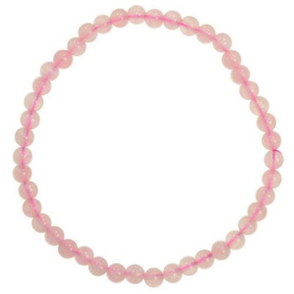 Pulsera Cuarzo Rosa Cuentas de 4 mm. Inspiración, compasión, amor - Caleidoscopio