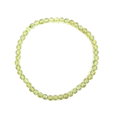 Pulsera Peridoto 4 mm. Elástica