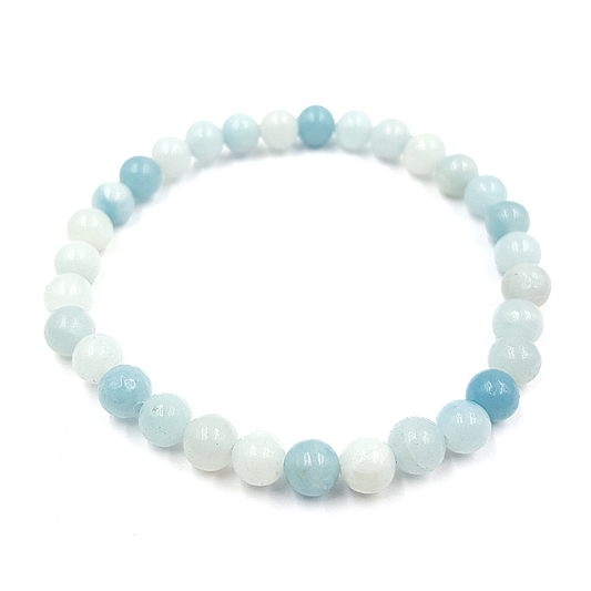 Pulsera Amazonita cuentas de 6 mm Elástica