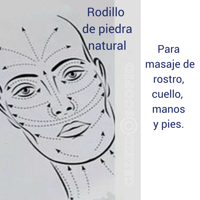 Rodillo Primera Calidad Cuarzo Rosa Masaje Facial Antiedad Relajación - Caleidoscopio