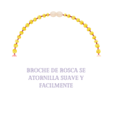 Collar Ámbar para Bebé con Jade y Cuarzo Rosa Dentición Certificado Autenticidad