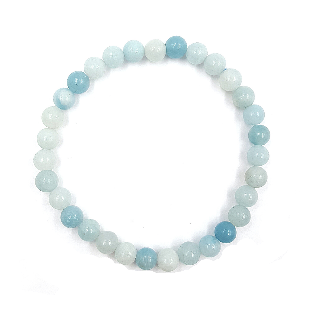 Pulsera Amazonita cuentas de 6 mm Elástica