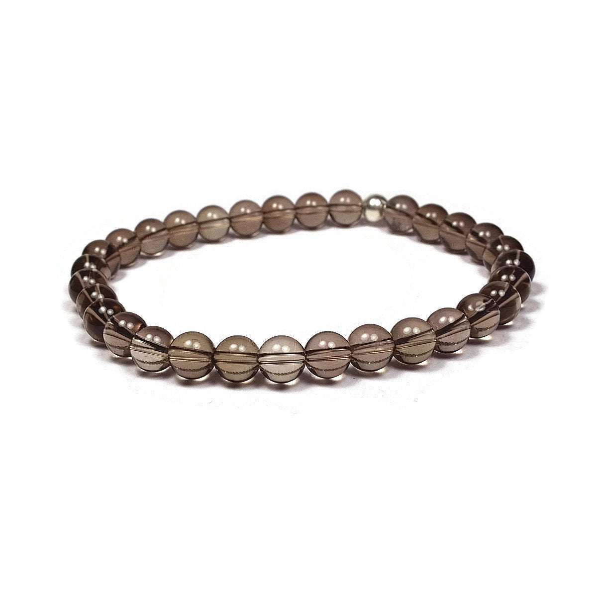 Pulsera de Cuarzo Ahumado 6 mm. Calma. Alegría. - Caleidoscopio