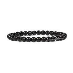 Pulsera Jet / Azabache Negro de 6 mm Ayuda en duelo y tristeza - Caleidoscopio