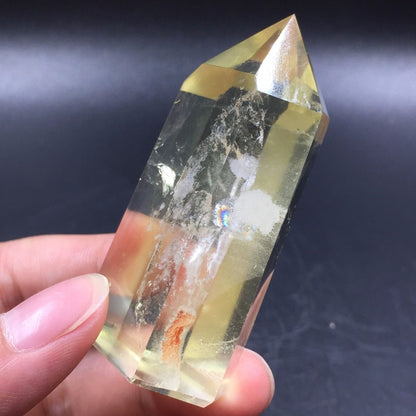 Punta Generador de Cuarzo Citrino Natural  59 g 5.7 cm altura - Caleidoscopio