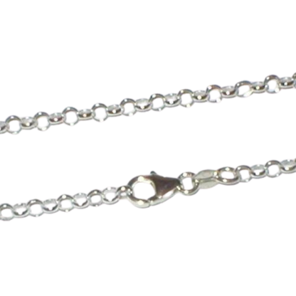 Cadena de Plata 925.  Modelo Rolo de 2.7 mm y 50 cm de largo
