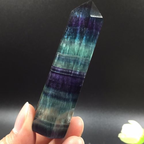 Fluorita Arcoíris Natural Vara 61-62 gr 7.5 cm Sanación Aprendizaje Organización - Caleidoscopio