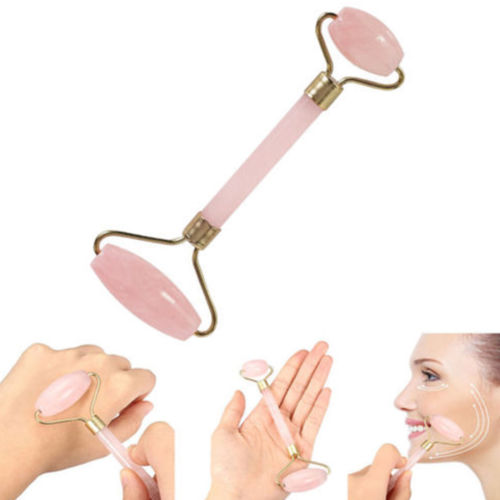 Rodillo Primera Calidad Cuarzo Rosa Masaje Facial Antiedad Relajación - Caleidoscopio
